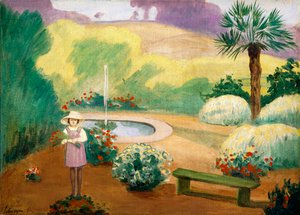 Fiatal lány a szökőkút közelében, alkotó: Henri Lebasque