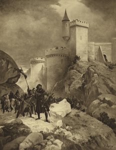I. Richárd angol király Chalus ostrománál, 1199 (mélynyomás)