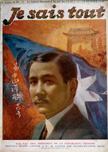 Dr. Sun Yat-Sen (1866-1925) portréja (fotó: Manuel), a „Je Sais tout” borítója