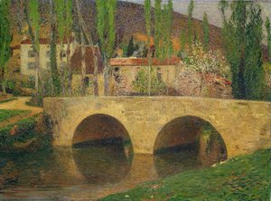Hamlet a híd mellett alkotó: Henri Martin