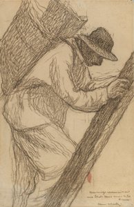 Munkás a létrán alkotó: Henri Martin