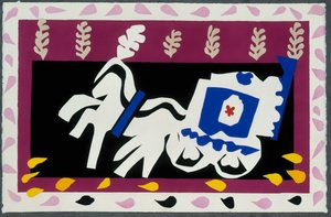 Pierrot temetése. A „Jazz” című műből. X. tábla. 70/71. o. alkotó: Henri Matisse