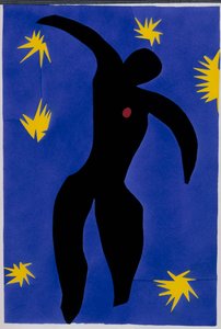 Ikarosz bukása. A "Jazz" című műből. VIII. tábla. 55. o. alkotó: Henri Matisse