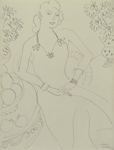 Rajz egy ülő nő alkotó: Henri Matisse
