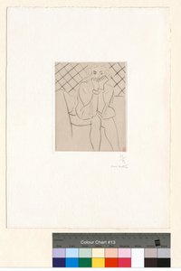 Ülő alak, kezek az állon alkotó: Henri Matisse