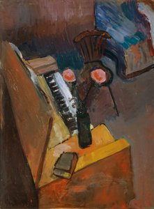 Harmonium belső tér, 1900 körül (olaj, karton) alkotó: Henri Matisse