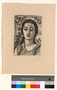 Fiatal lány barna fürtökkel alkotó: Henri Matisse