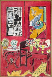 Nagy piros belső tér alkotó: Henri Matisse