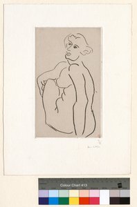 Ülő akt, hátulról háromnegyed nézetben alkotó: Henri Matisse