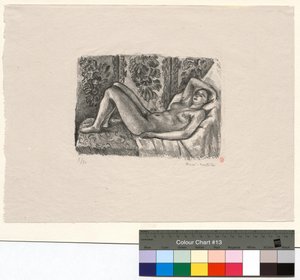 Fekvő akt XIV. Lajos paravánjával alkotó: Henri Matisse