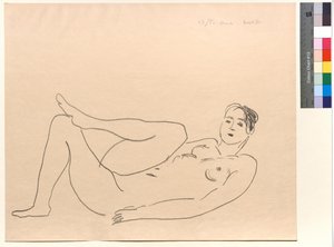 Fekvő akt, behajlított láb: Lábtanulmány alkotó: Henri Matisse