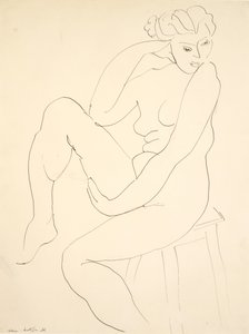 Akt egy zsámolyon ülve alkotó: Henri Matisse