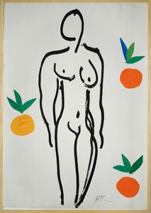 Akt narancsokkal alkotó: Henri Matisse