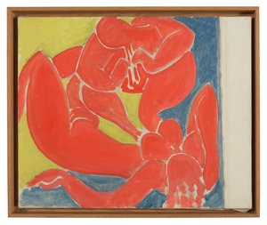 Nimfa és vörös fauna (bekeretezve) alkotó: Henri Matisse