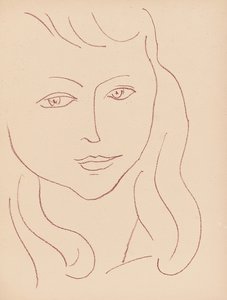 Tányér a "Visages"-ből alkotó: Henri Matisse