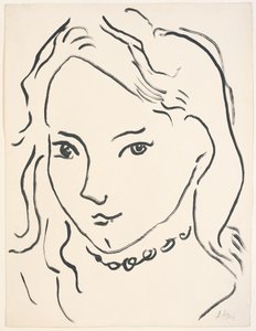 Marguerite portréja, 1906-1907 körül (ecset és tus, papír) alkotó: Henri Matisse