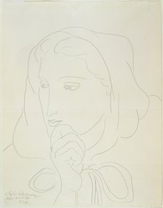 Egy nő portréja csuklyában alkotó: Henri Matisse