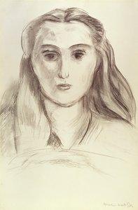 Egy fiatal nő portréja lehajtott hajjal (L.N. Delektorszkaja) alkotó: Henri Matisse