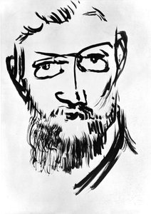 Henri Matisse (1869-1954) önarcképe, 1900 körül (rajz) alkotó: Henri Matisse
