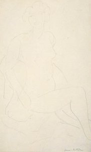 Ülő női modell, jobbra fordulva alkotó: Henri Matisse