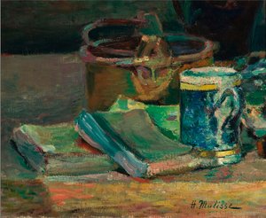 Csendélet könyvekkel, 1895 körül (olaj, vászon) alkotó: Henri Matisse