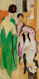 Három nővér egy afrikai szoborral alkotó: Henri Matisse