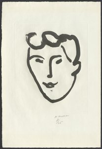Női arc [Maszk tekercsekkel] alkotó: Henri Matisse