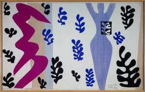 jazz - le lanceur de couteaux 1943 (Gouache papírra vágott és vászonra ragasztott gouache papír) alkotó: Henri Matisse