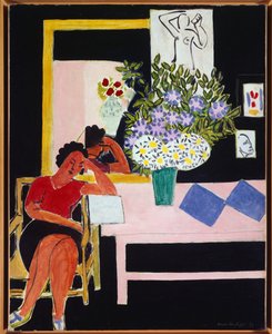 liseuse sur fond noir 1939 (olaj, vászon ) alkotó: Henri Matisse