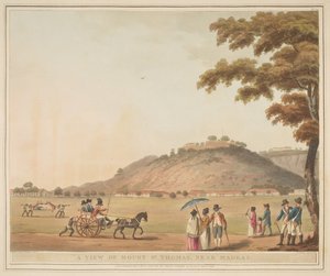 A Madras melletti St. Thomas-hegy kilátása James Hunter (megh. 1792) után
