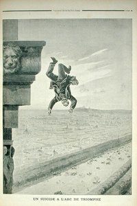 Öngyilkosság a Diadalívnél, a Le Petit Journalból, 1898. május 8. alkotó: Henri Meyer