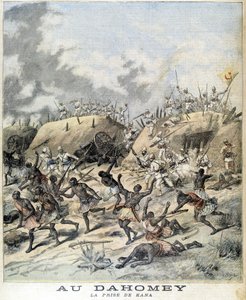 Dahomey-ban (ma Benin), Kana elfogása – a „Le Petity Journal” című kiadványban, 1892.11.19. alkotó: Henri Meyer