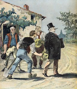 A jelöltek karikatúrája alkotó: Henri Meyer