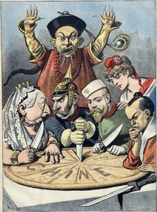 Kína – a királyok és... a császárok tortája Karikatúra, 1898