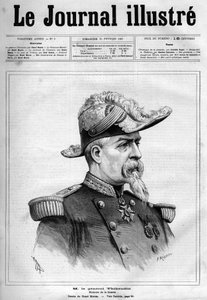 Jean Thibaudin francia tábornok és politikus (1822-1905) portréja – Az 1883-as „The Illustrous Journal” címlapja – Henri Meyer (1844-1899) rajza alkotó: Henri Meyer