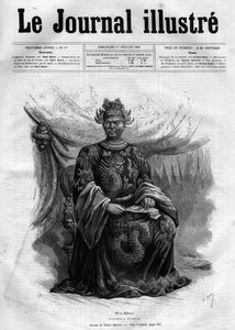 Tu-Duc (Tu Duc) (1830-1883) Annam császárának (1848-1883) portréja - A „The Illustrous Diary” címlapja 1883-ból - Henri Meyer (1844-1899) rajza alkotó: Henri Meyer