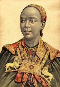Portrait of the Impress of Abyssinia and Ethiopia Taitou (Taytu Betul alkotó: Henri Meyer