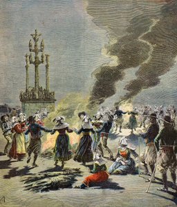 Szent János máglya Bretagne-ban alkotó: Henri Meyer