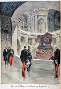 Sziám királya I. Napóleon sírjánál, Párizs, 1897 alkotó: Henri Meyer