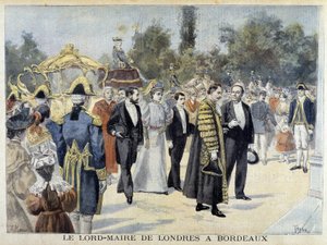 London főpolgármestere Bordeaux-ba – a „Le Petite Journal”-ban alkotó: Henri Meyer