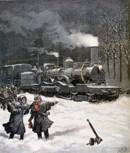 A vonatot elzárta a hó, Franciaország, 1892 alkotó: Henri Meyer