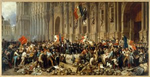 Lamartine megtagadja a vörös zászlót a Hôtel de Ville előtt, 1848 körül (olaj, vászon)