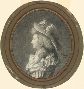 Nő profilban, balra fordulva, 1784.