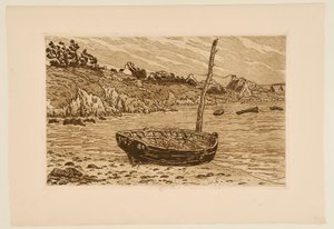 [Csónak a vízparton, Loguivy] alkotó: Henri Rivière