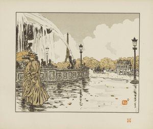A Concorde térről [Az Eiffel-torony harminchat látképe] alkotó: Henri Rivière