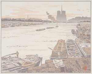 Az Austerlitz hídról [Az Eiffel-torony harminchat látképe] alkotó: Henri Rivière