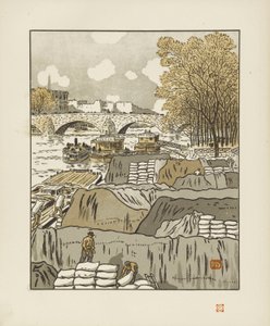 A Pont des Saints-Pères felől [Az Eiffel-torony harminchat látképe] alkotó: Henri Rivière