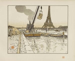 A Passy-rakpartról [Az Eiffel-torony harminchat látképe] alkotó: Henri Rivière