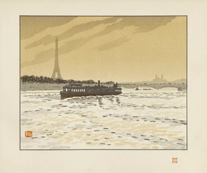 A Quai de la Conférence-ről [Az Eiffel-torony harminchat látképe] alkotó: Henri Rivière