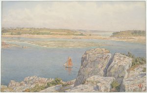 A Trieux torkolata az Île à Bois-nál, Loguivy alkotó: Henri Rivière
